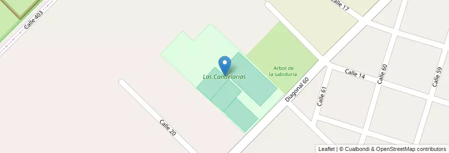 Mapa de ubicacion de Las Candelarias, Villa Elisa en 阿根廷, 布宜诺斯艾利斯省, Partido De La Plata, Villa Elisa.