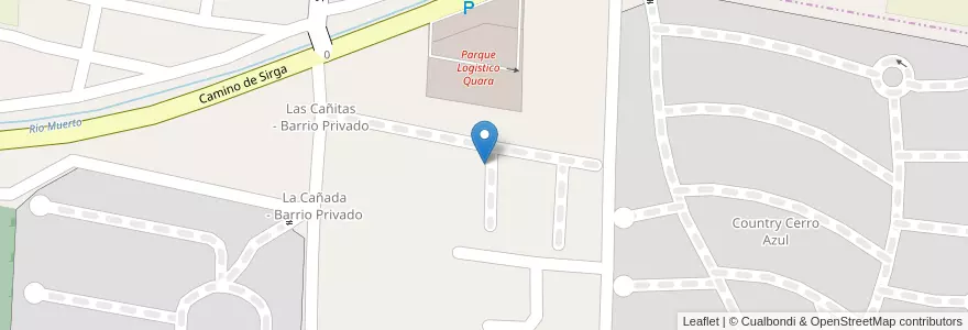 Mapa de ubicacion de Las Cañitas - Barrio Privado en الأرجنتين, Tucumán, Departamento Lules, El Manantial.