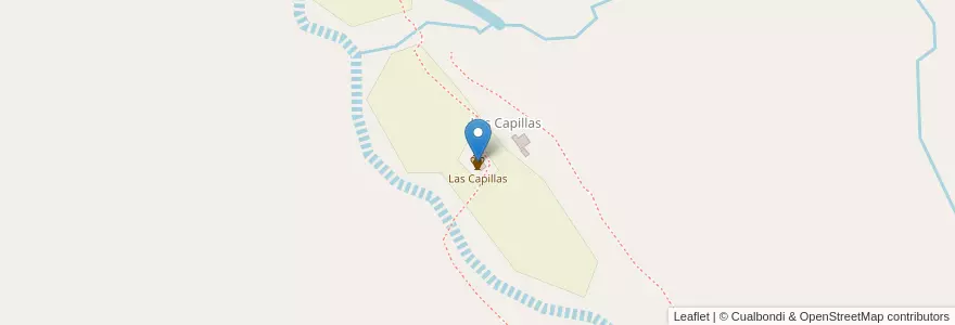 Mapa de ubicacion de Las Capillas en Argentine, Salta, Rosario De Lerma, Municipio De Campo Quijano.