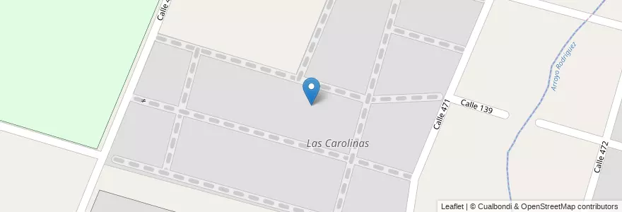 Mapa de ubicacion de Las Carolinas, City Bell en Аргентина, Буэнос-Айрес, Partido De La Plata, City Bell.