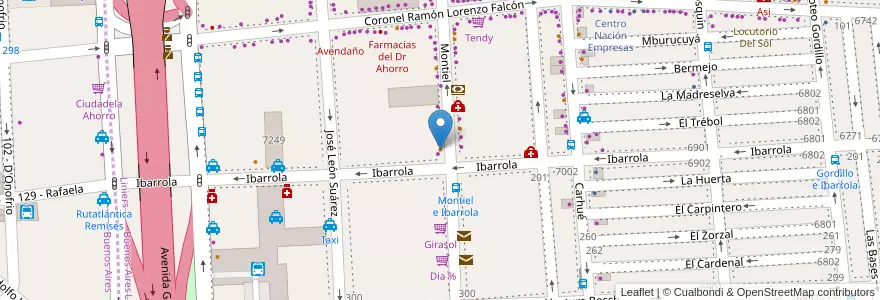 Mapa de ubicacion de Las Delicias, Liniers en الأرجنتين, Ciudad Autónoma De Buenos Aires, Comuna 9, Buenos Aires.