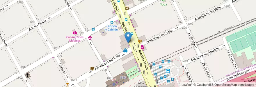 Mapa de ubicacion de Las Delicias en Argentinien, Provinz Buenos Aires, Partido De Vicente López, Vicente López.
