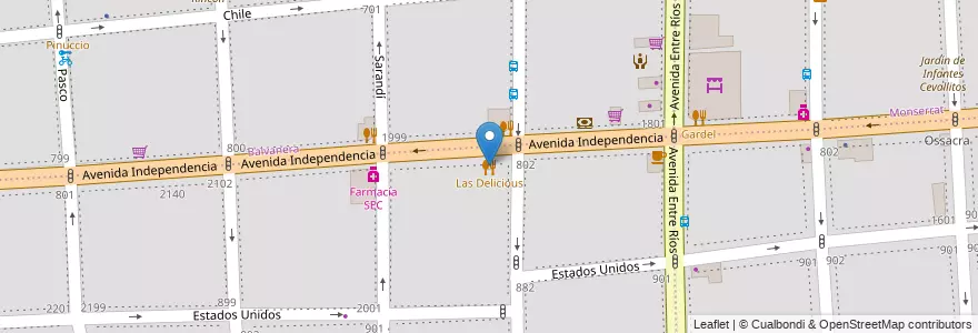 Mapa de ubicacion de Las Delicious, San Cristobal en Argentina, Autonomous City Of Buenos Aires, Comuna 3, Autonomous City Of Buenos Aires.