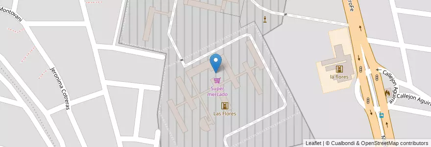 Mapa de ubicacion de Las Flores en Arjantin, Santa Fe, Departamento La Capital, Santa Fe Capital, Santa Fe.