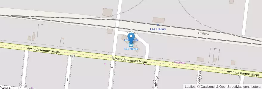 Mapa de ubicacion de Las Heras en Arjantin, Şili, Santa Cruz, Las Heras, Deseado, Las Heras.