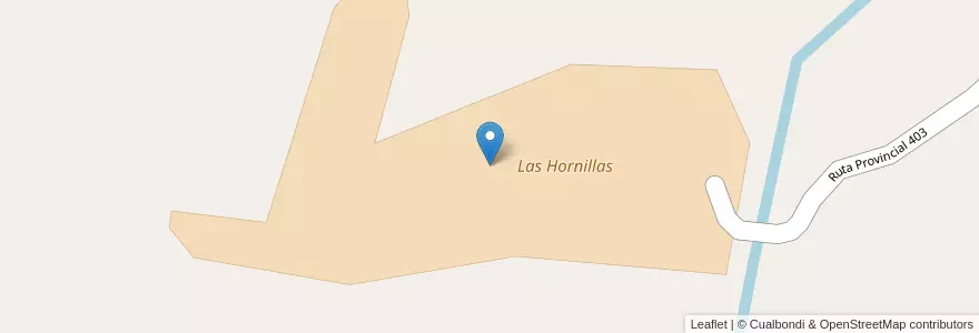 Mapa de ubicacion de Las Hornillas en Argentina, San Juan, Chile, Calingasta.