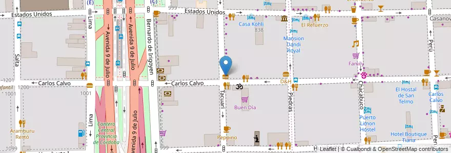 Mapa de ubicacion de Las Leñas, Constitucion en Argentina, Autonomous City Of Buenos Aires, Comuna 1, Autonomous City Of Buenos Aires.