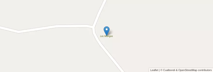 Mapa de ubicacion de Las Mangas en Argentinien, Santiago Del Estero, Departamento Ojo De Agua.