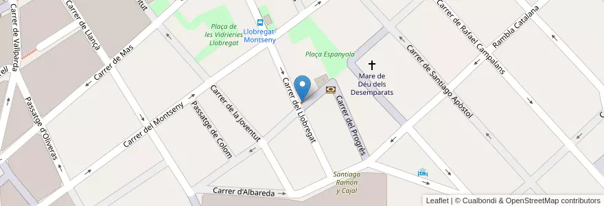 Mapa de ubicacion de Las Marismas en Испания, Каталония, Барселона, Барселонес, Барселона, Оспиталет-Де-Льобрегат.