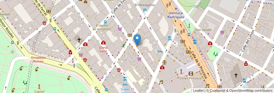 Mapa de ubicacion de Las Mil y Una Noches en 西班牙, Comunidad De Madrid, Comunidad De Madrid, Área Metropolitana De Madrid Y Corredor Del Henares, Madrid.