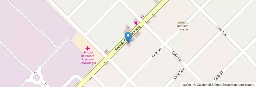 Mapa de ubicacion de Las Palmeras en Arjantin, Buenos Aires, Partido De Berazategui, Hudson.