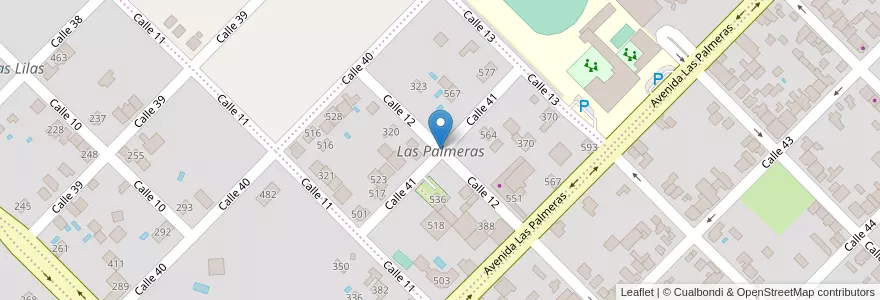 Mapa de ubicacion de Las Palmeras en 阿根廷, 布宜诺斯艾利斯省, Partido De Colón, Colón.
