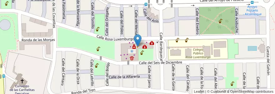 Mapa de ubicacion de Las Rosas en Spanien, Autonome Gemeinschaft Madrid, Autonome Gemeinschaft Madrid, Área Metropolitana De Madrid Y Corredor Del Henares, Madrid.