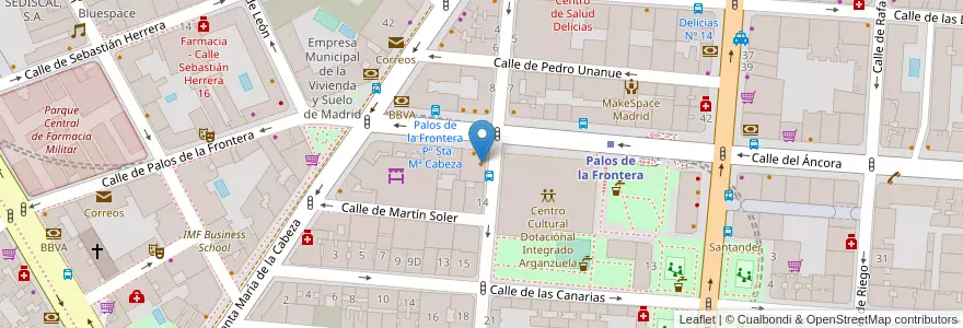 Mapa de ubicacion de Las sobrinas en 스페인, Comunidad De Madrid, Comunidad De Madrid, Área Metropolitana De Madrid Y Corredor Del Henares, 마드리드.