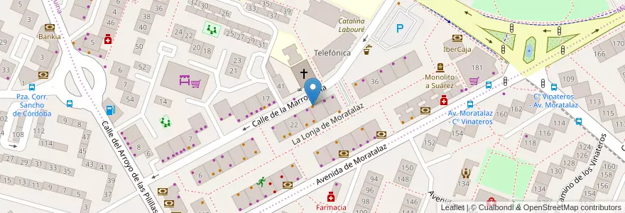 Mapa de ubicacion de Las Tapas en إسبانيا, منطقة مدريد, منطقة مدريد, Área Metropolitana De Madrid Y Corredor Del Henares, مدريد.