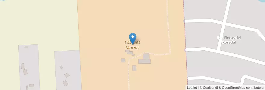 Mapa de ubicacion de Las Tres Marías en 阿根廷, Santa Fe, Municipio De Ibarlucea, Departamento Rosario.