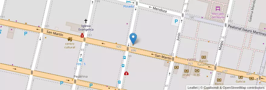 Mapa de ubicacion de Las Vasijas (Parrilla Libre) en Argentinien, Tucumán, San Miguel De Tucumán, Departamento Capital, San Miguel De Tucumán.