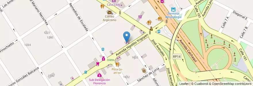 Mapa de ubicacion de Las Vegas en Arjantin, Buenos Aires, Partido De Florencio Varela, Florencio Varela.