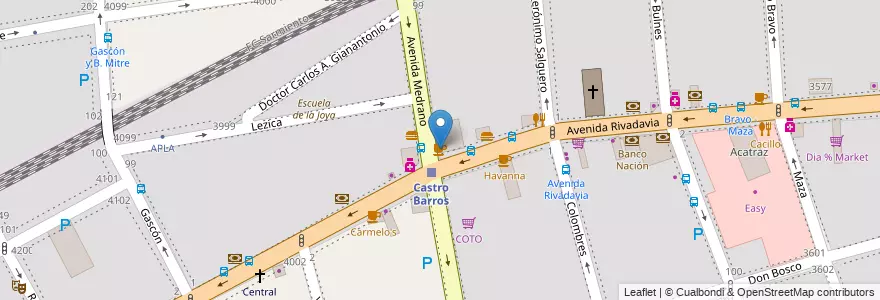 Mapa de ubicacion de Las Violetas, Almagro en Argentinien, Ciudad Autónoma De Buenos Aires, Comuna 5, Buenos Aires.