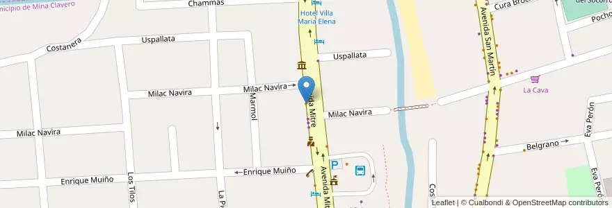 Mapa de ubicacion de Lash Bar en 아르헨티나, Córdoba, Departamento San Alberto, Pedanía Tránsito, Mina Clavero, Municipio De Mina Clavero.
