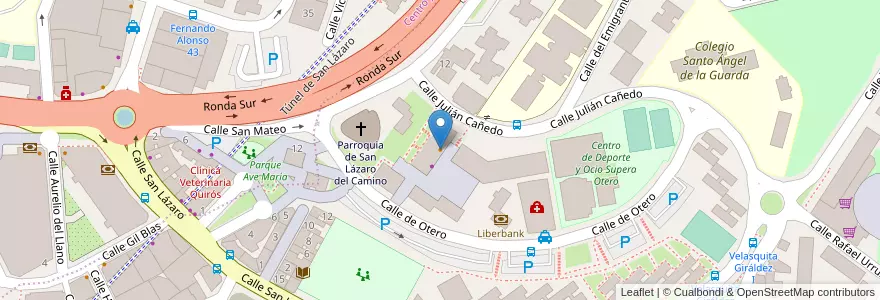 Mapa de ubicacion de Lata de Zinc - Chigre Cultural en スペイン, アストゥリアス州, アストゥリアス州, Oviedo.