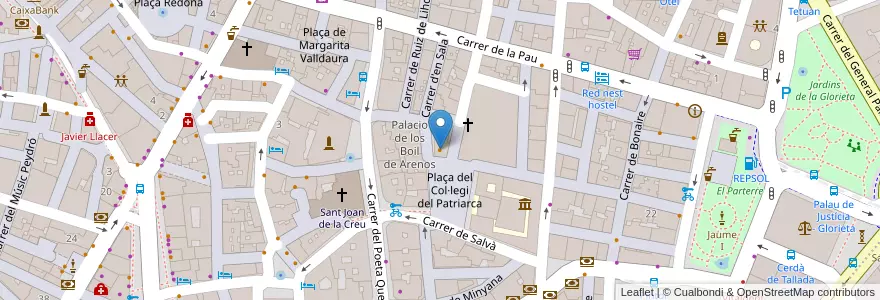 Mapa de ubicacion de Lateral en Espagne, Communauté Valencienne, Valence, Comarca De València, Valence.