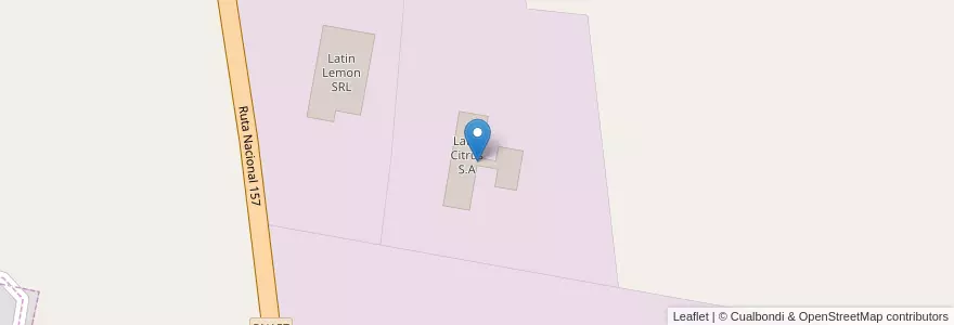 Mapa de ubicacion de Latín Citrus S.A en آرژانتین, Tucumán, Departamento Leales, Municipio De Las Talas, Municipio De Bella Vista.