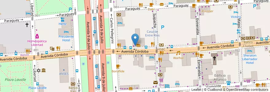 Mapa de ubicacion de Latin Express, Retiro en آرژانتین, Ciudad Autónoma De Buenos Aires, Comuna 1, Buenos Aires.