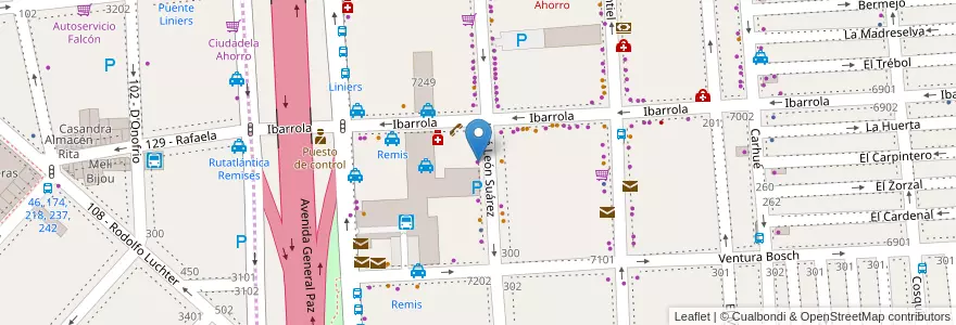 Mapa de ubicacion de Latin Express en アルゼンチン, Ciudad Autónoma De Buenos Aires, ブエノスアイレス.