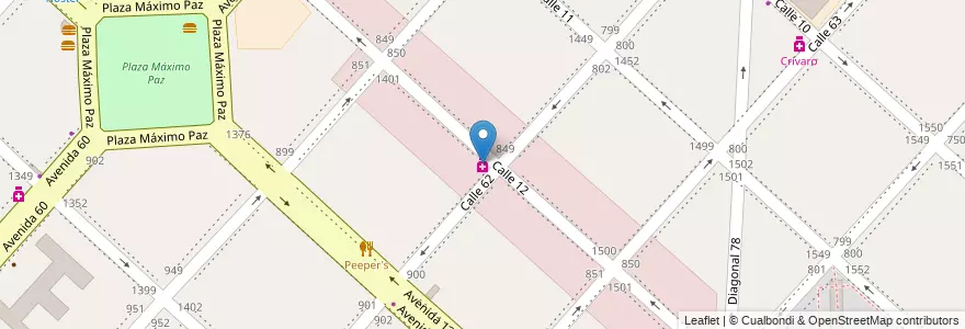 Mapa de ubicacion de LATINA S.C.S., Casco Urbano en Arjantin, Buenos Aires, Partido De La Plata, La Plata.