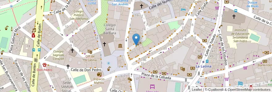 Mapa de ubicacion de Latina Turner en 스페인, Comunidad De Madrid, Comunidad De Madrid, Área Metropolitana De Madrid Y Corredor Del Henares, 마드리드.
