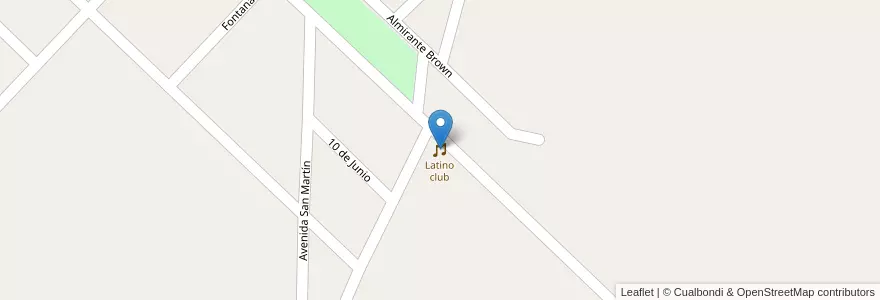 Mapa de ubicacion de Latino club en الأرجنتين, Formosa, Departamento Pilcomayo, Municipio De Laguna Naick Neck.