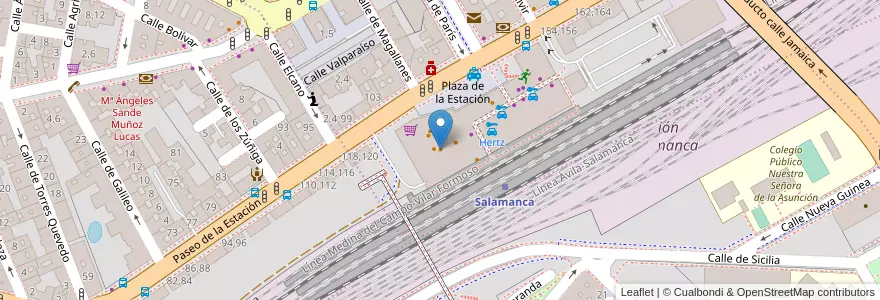 Mapa de ubicacion de Latinos en Spanien, Kastilien Und León, Salamanca, Campo De Salamanca, Salamanca.