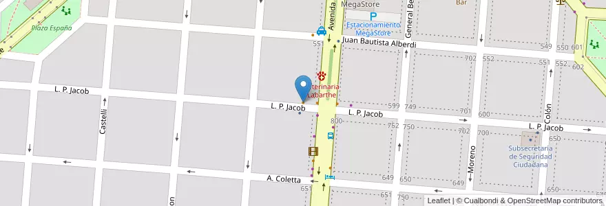 Mapa de ubicacion de Lau Cin en Argentinië, Buenos Aires, Partido De Campana.