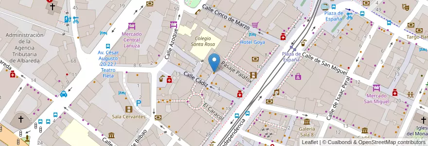 Mapa de ubicacion de Laurel Café en Spain, Aragon, Zaragoza, Zaragoza, Zaragoza.