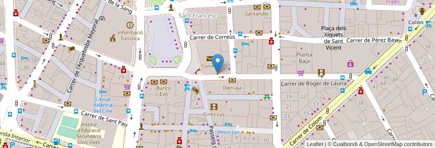 Mapa de ubicacion de Lauria 3 en スペイン, バレンシア州, València / Valencia, Comarca De València, València.