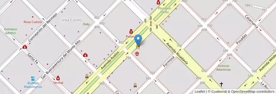 Mapa de ubicacion de Lautaro 1º Comidas en Arjantin, Chaco, Departamento San Fernando, Resistencia, Resistencia.
