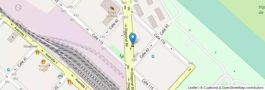 Mapa de ubicacion de lava auto, Casco Urbano en Arjantin, Buenos Aires, Partido De La Plata, La Plata.