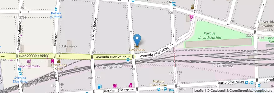 Mapa de ubicacion de Lava Autos, Almagro en Argentinien, Ciudad Autónoma De Buenos Aires, Comuna 5, Buenos Aires.