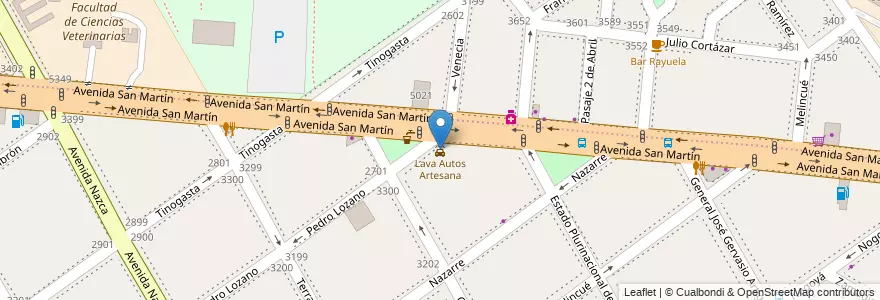 Mapa de ubicacion de Lava Autos Artesana, Villa del Parque en アルゼンチン, Ciudad Autónoma De Buenos Aires, ブエノスアイレス, Comuna 11.