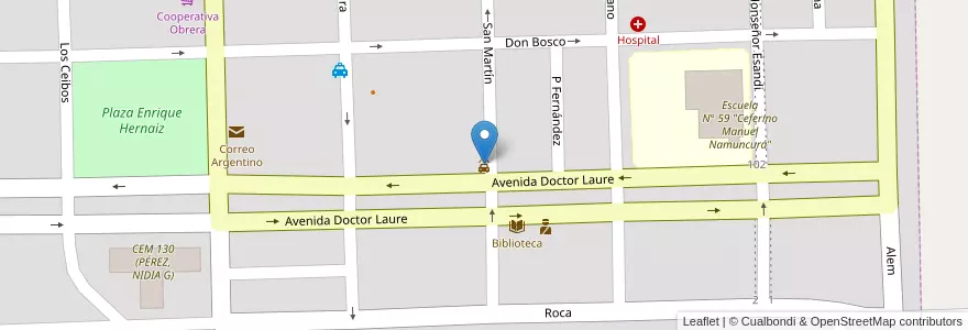 Mapa de ubicacion de Lavadero en Arjantin, Río Negro, Departamento Avellaneda, Chimpay.