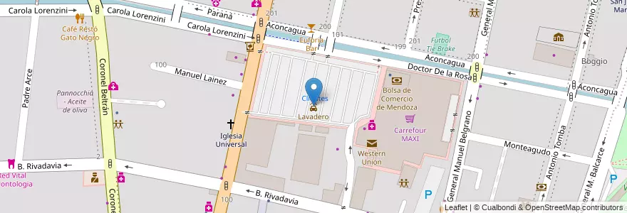 Mapa de ubicacion de Lavadero en Argentina, Cile, Mendoza, Godoy Cruz, Departamento Godoy Cruz, Distrito Ciudad De Godoy Cruz.