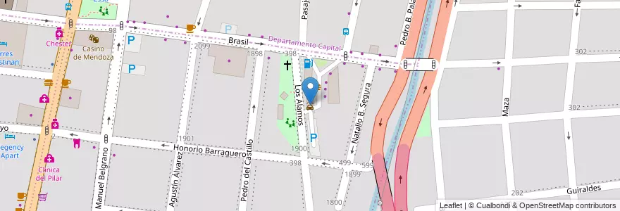 Mapa de ubicacion de Lavadero en Argentinien, Chile, Mendoza, Godoy Cruz, Departamento Godoy Cruz, Distrito Ciudad De Godoy Cruz.