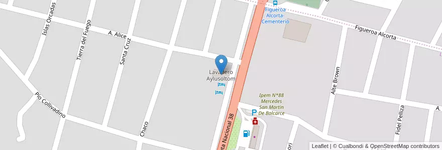 Mapa de ubicacion de Lavadero Aylusoltom en Argentina, Córdova, Departamento Punilla, Pedanía Dolores, Municipio De Capilla Del Monte, Capilla Del Monte.