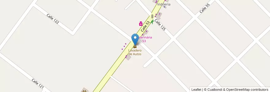 Mapa de ubicacion de Lavadero de Autos en 아르헨티나, 부에노스아이레스주, Partido De Berazategui, Hudson.