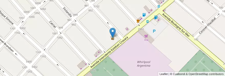 Mapa de ubicacion de Lavadero de Autos Que Bueno en Argentine, Province De Buenos Aires, Partido De La Matanza, La Tablada.