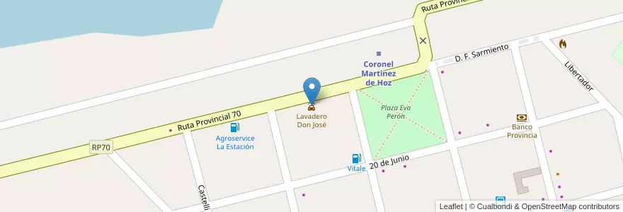 Mapa de ubicacion de Lavadero Don José en Argentinië, Buenos Aires, Partido De Lincoln.