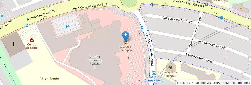 Mapa de ubicacion de Lavadero Ecológico en 스페인, Comunidad De Madrid, Comunidad De Madrid, Área Metropolitana De Madrid Y Corredor Del Henares, Getafe.