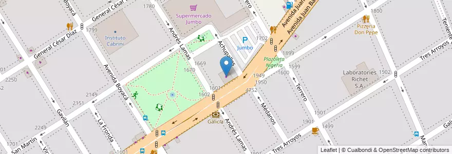 Mapa de ubicacion de Lavadero El Lucero S.R.L., Villa General Mitre en Argentina, Ciudad Autónoma De Buenos Aires, Buenos Aires, Comuna 11.