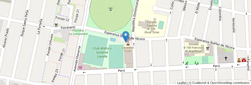 Mapa de ubicacion de Lavadero Fuser en Argentinien, Jujuy, Departamento Doctor Manuel Belgrano, Municipio De San Salvador De Jujuy.